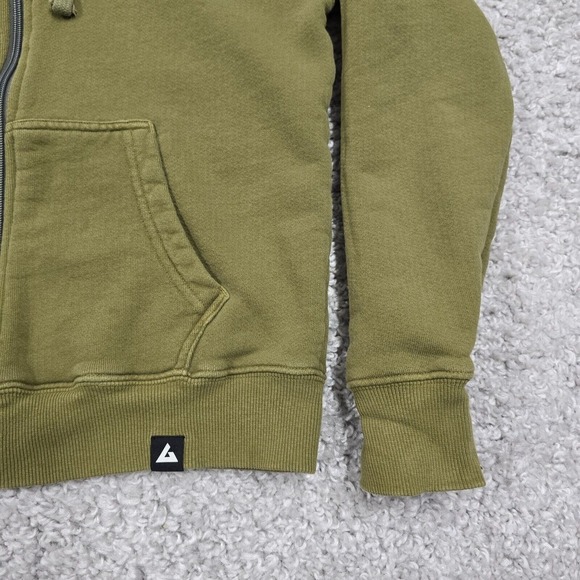 American Giant Sweater Medium Green Full Zip Long Sleeve Midweight Sweatshirt - Picture 3 of 14